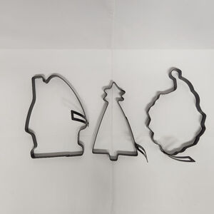 Large Christmas Pancake Cookie Mold Gingerbread House Tree Santa Set Non Stick